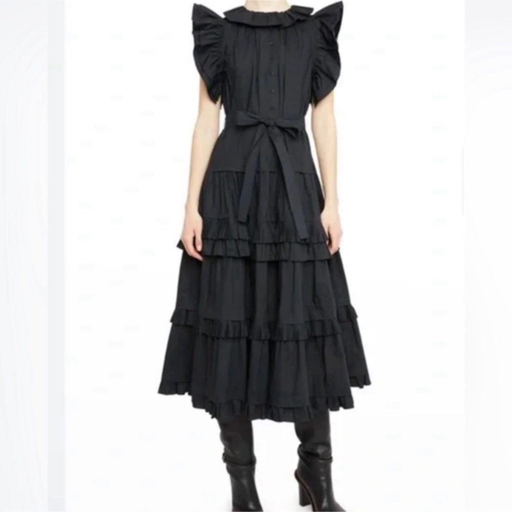 Ulla Johnson Elsie Dress In Black Sz 4